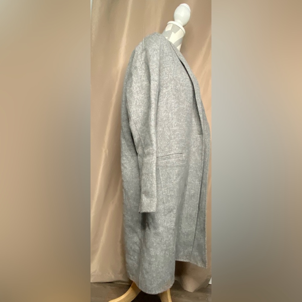 New Vince. Large Gray Wool Pea Coat - Picture 6 of 11